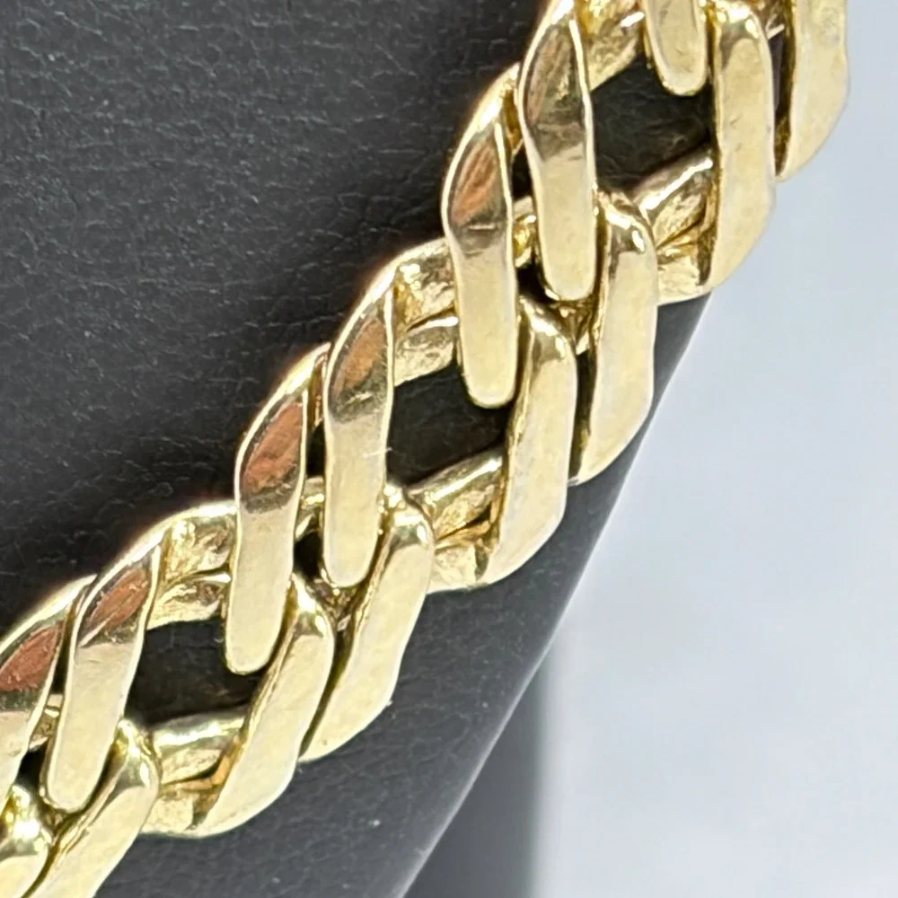 Necklace‎ Gold Tone Curb Link Chain Heavy Bold Mens Jewelry 16 Inch 12mm